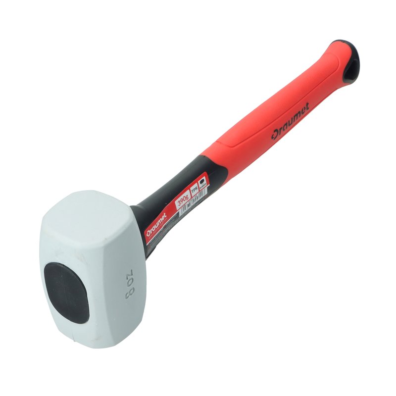 CIOCAN CAUCIUCAT ALB CU MANER DIN FIBRA 700GR EGA-D302-52