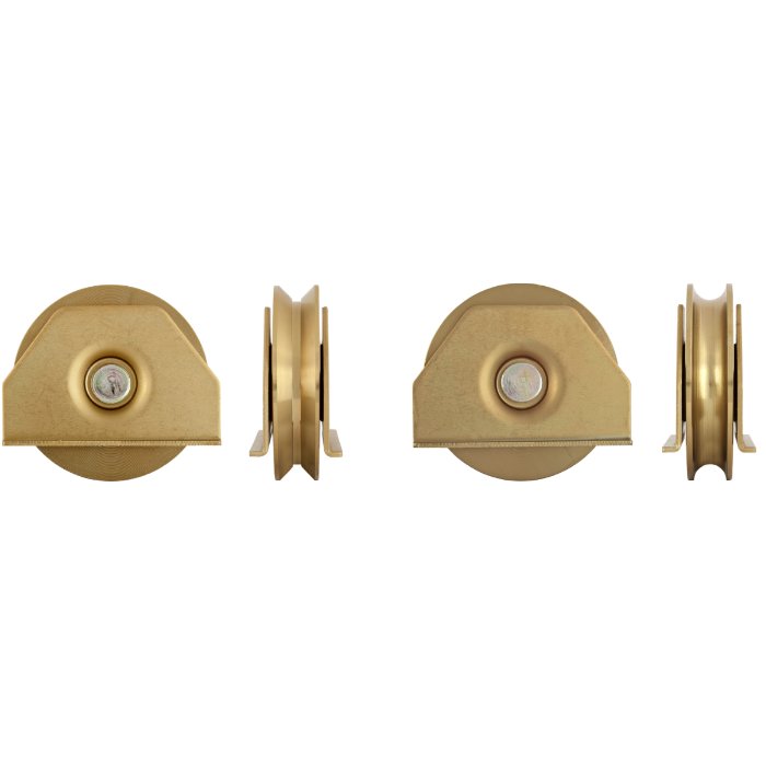 ROATA SEMI-INGROPATA CU SUPORT SI RULMENT PT PORTI 80MM 150KG 674202